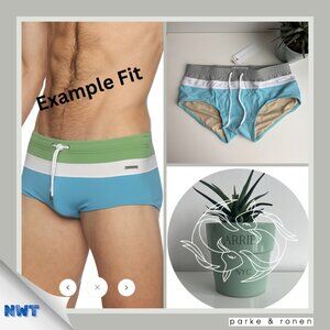 Parke & Ronen - Colorblock Corcovado Brief - Columbia Blue (M)